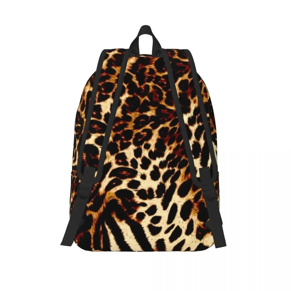 Mochila de tigre de Arte Fino de leopardo para guardería, estudiante de escuela primaria, bolsas de libros de jungla de piel abstracta, mochila de lona para niño y niña