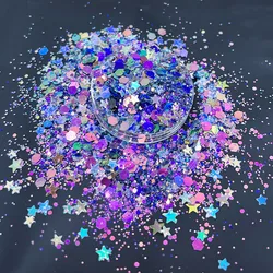 10g Star Chameleon Mixed Chunky Nail Glitter Powder Spark Gorgeous Sequin ForDIY Resin Expoy Decoration Jewelry Making Craft