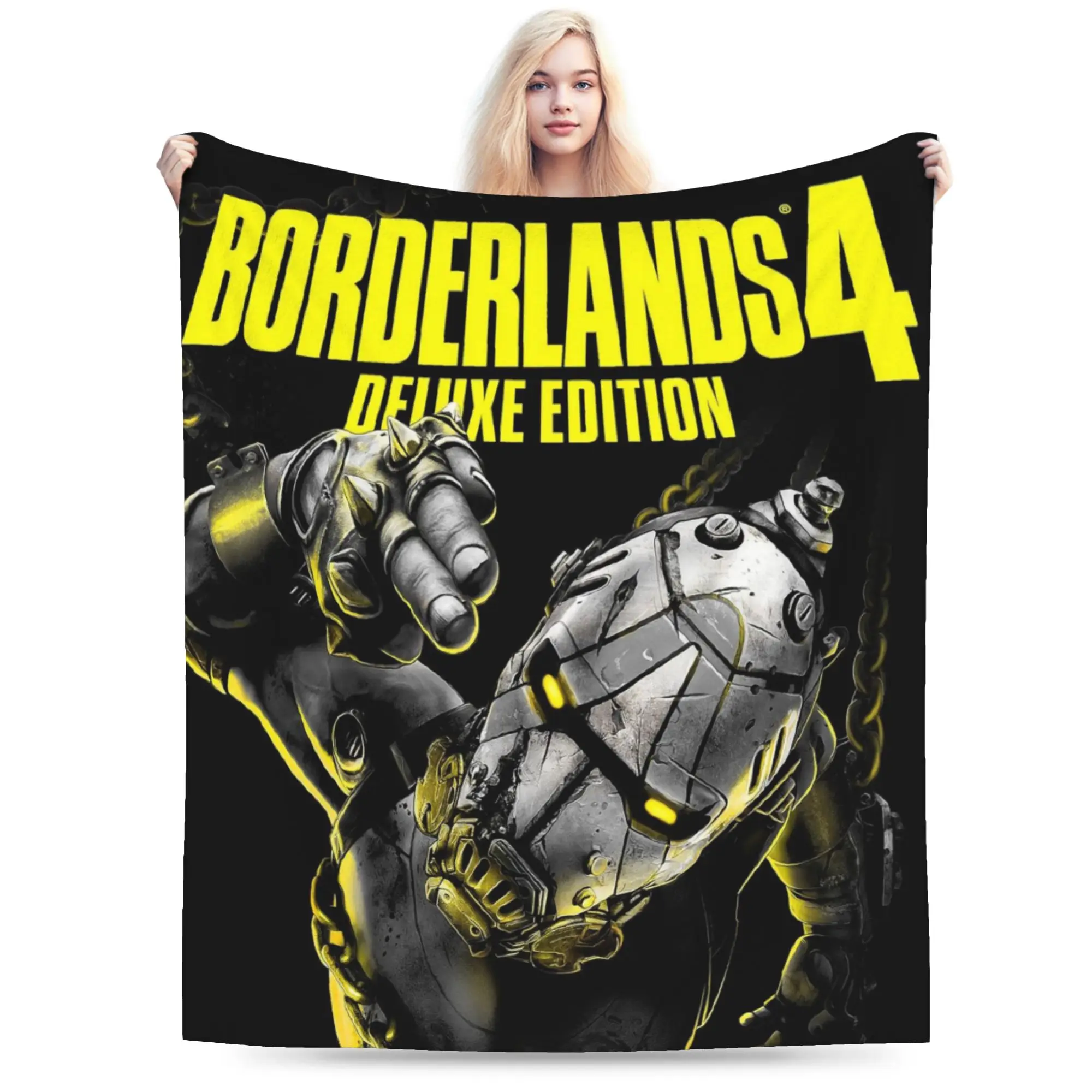 بطانية لعبة Borderlands 4 فائقة النعومة من الصوف اللطيف هدية رمي البطانيات المفارش