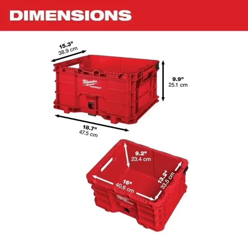 PACOTE Milwaukee ™   Caixa MILWAUKEE Chave de impacto de furadeira sem fio Acessórios para ferramentas elétricas Caixa de armazenamento Caixa de ferramentas 48-22-8440