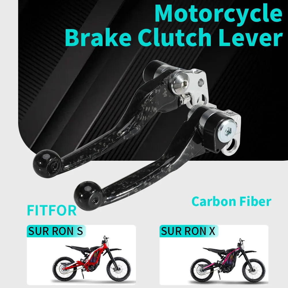 

Funparts Motorcycle Brake Clutch Lever Set Folding Handlebar Carbon Fiber For Surron Lightbee S/X Motorcycles Accessories