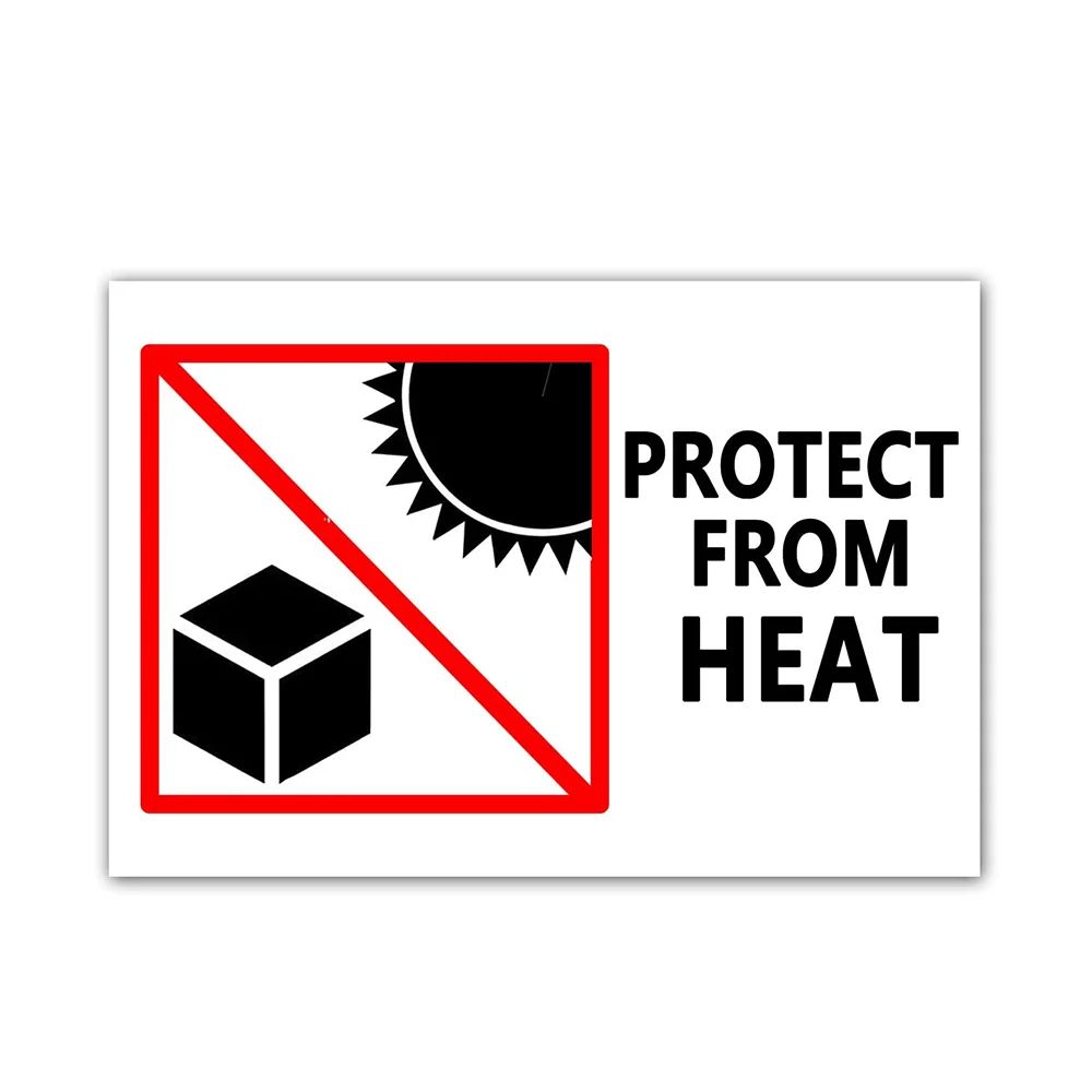 Protect from Heat Caution Labels,Shipping Warning Stickers for Package Boxes,2x3 Inch 300 Pcs Per Roll