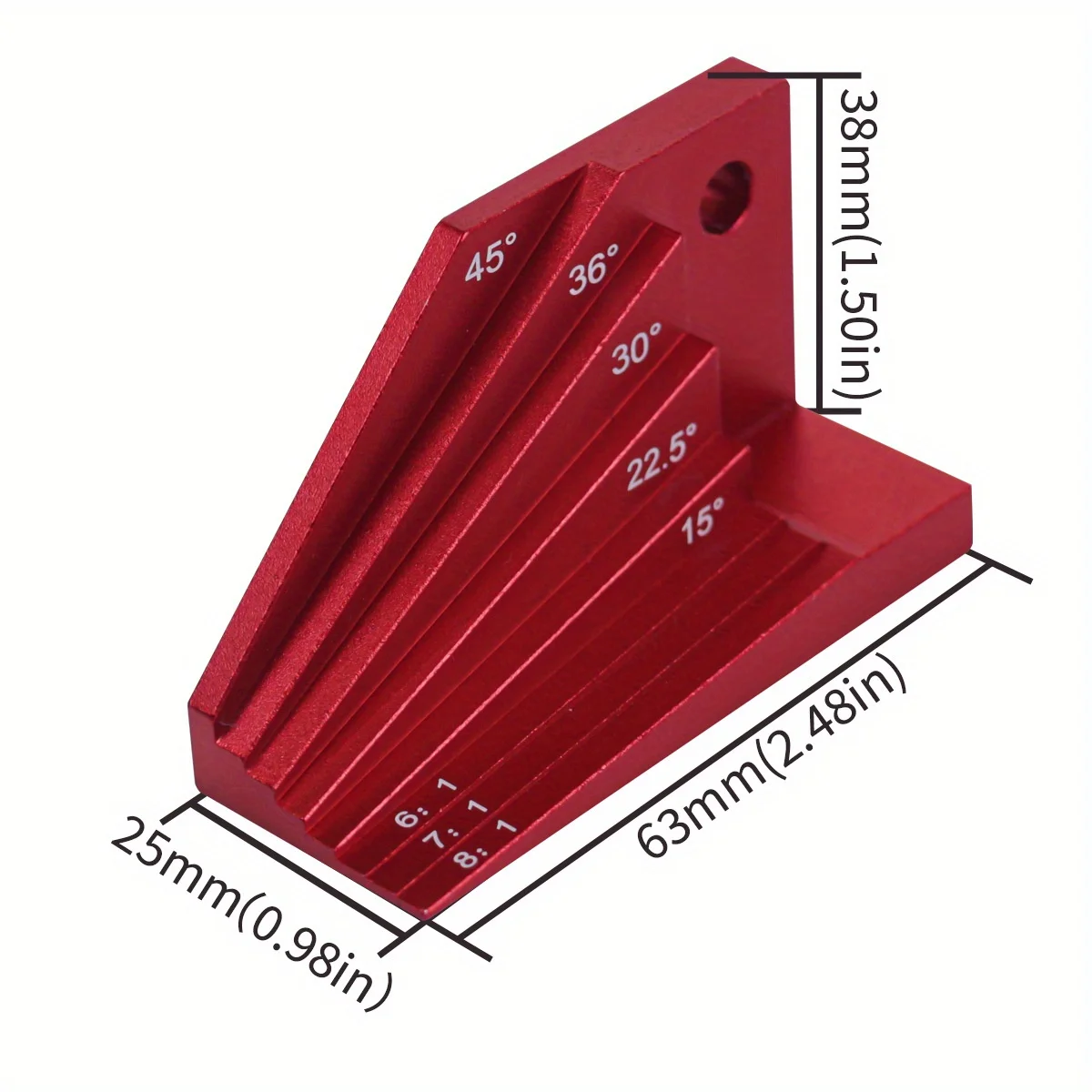 Tischler Winkels ucher Aluminium Kegel block Messgerät-Holz bearbeitung Winkelmesser Schnell position ier winkel Hilfs mess werkzeuge – Detail 4