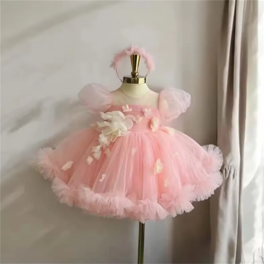 robe-de-demoiselle-d'honneur-motif-floral-en-3d-manches-courtes-bouffantes-col-illusion-grand-nœud-en-satin-volants-jupe-tutu-en-tulle-robe-de-fete-d'anniversaire-pour-bebes-filles