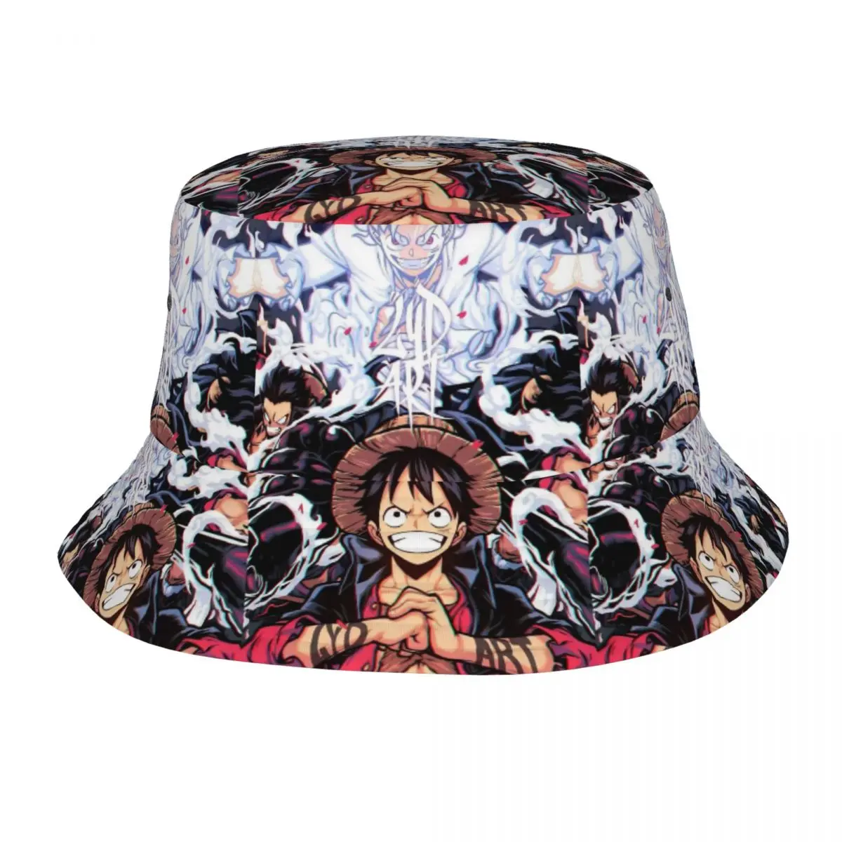 One Piece Anime Bucket Hats Women Outdoor Monkey D Luffy Fishing Fisherman Caps Summer Beach Vacation Getaway Headwear Bob