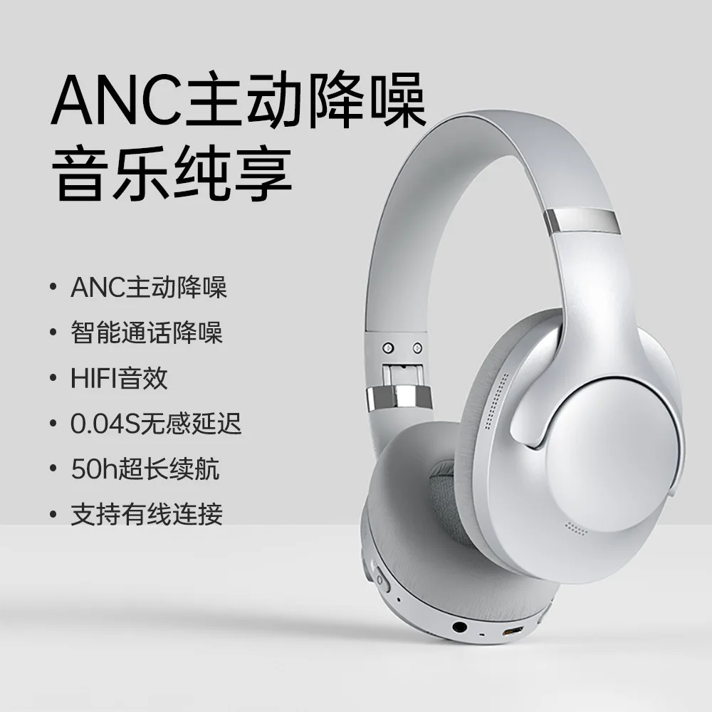 

Suitable forCross-border e-commerce new private model ANC headset wireless Bluetooth headset super long battery life all-inclusi