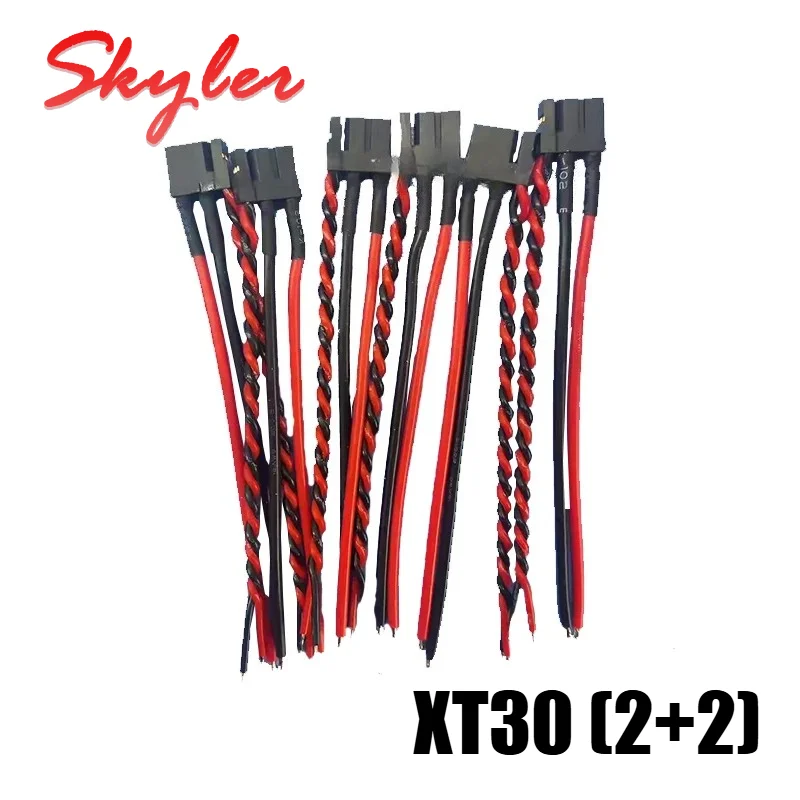 XT30 (2+2) Male to Female Extension Cable AMS Plug XT30 (2+2) - F Connector for Xiaomi Servo Motor Micro Motor Connection Wire
