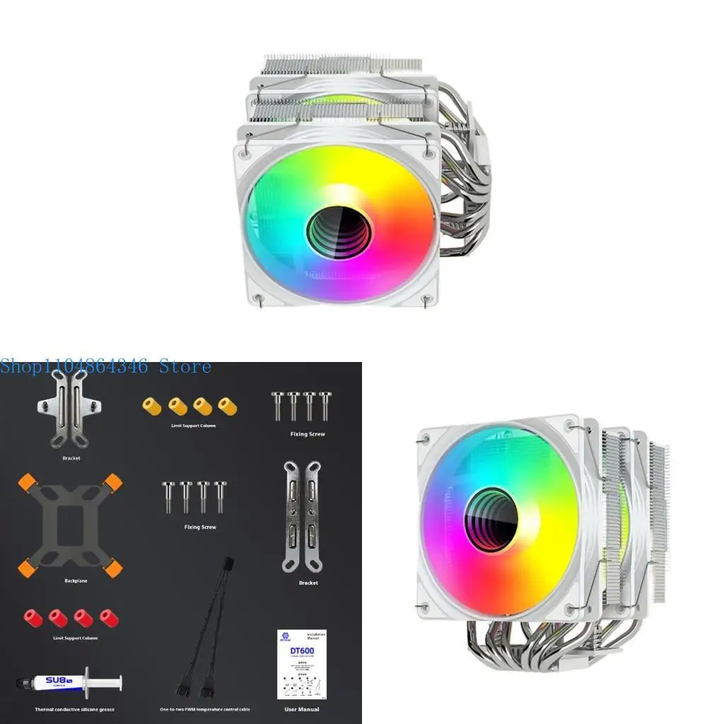 

5ASD Тихий двойной башню CPU Coolers Тепловой труб