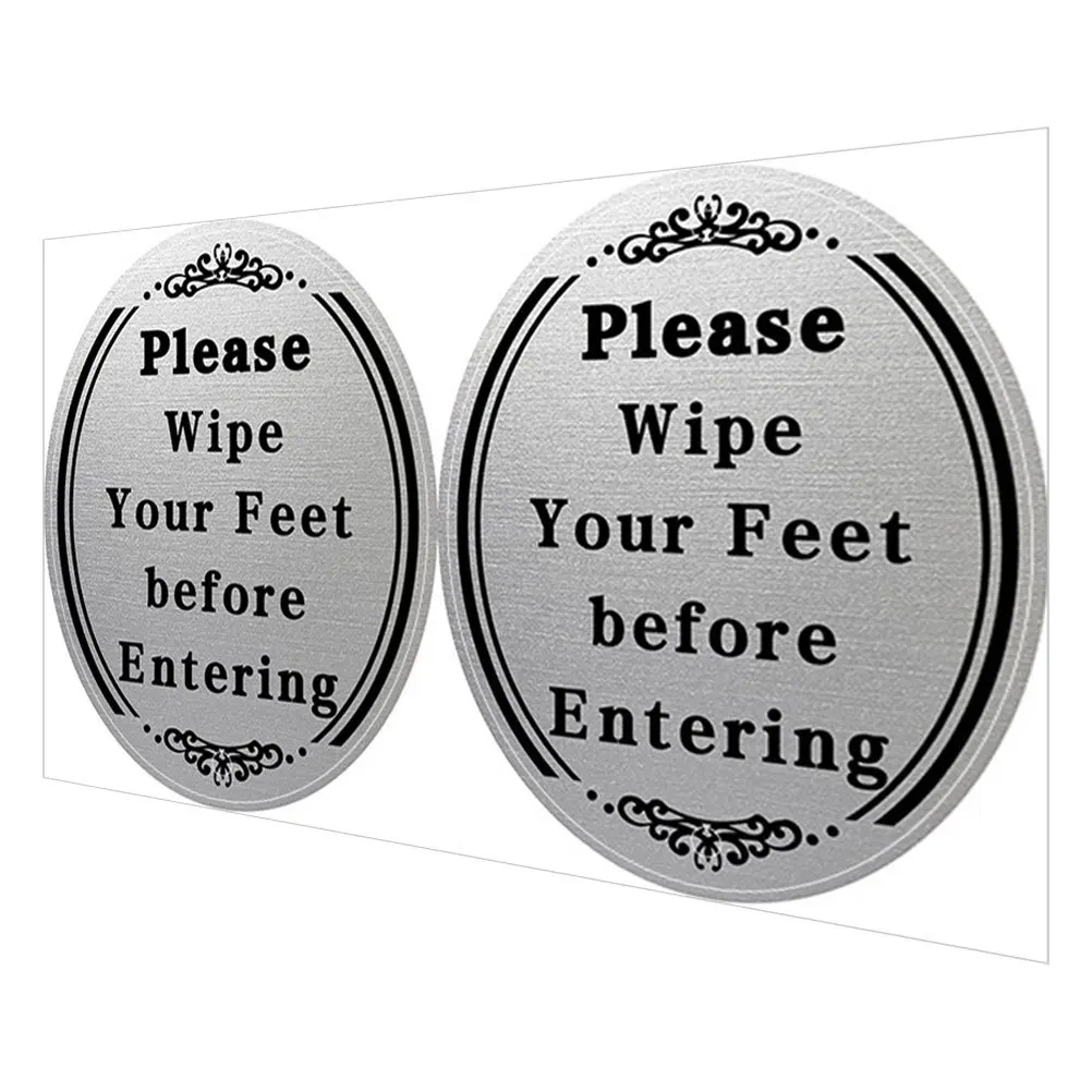 2 stuks PVC muursticker eenvoudige installatie badkamer sticker zelfklevend teken hal herinnering decor woonaccessoires