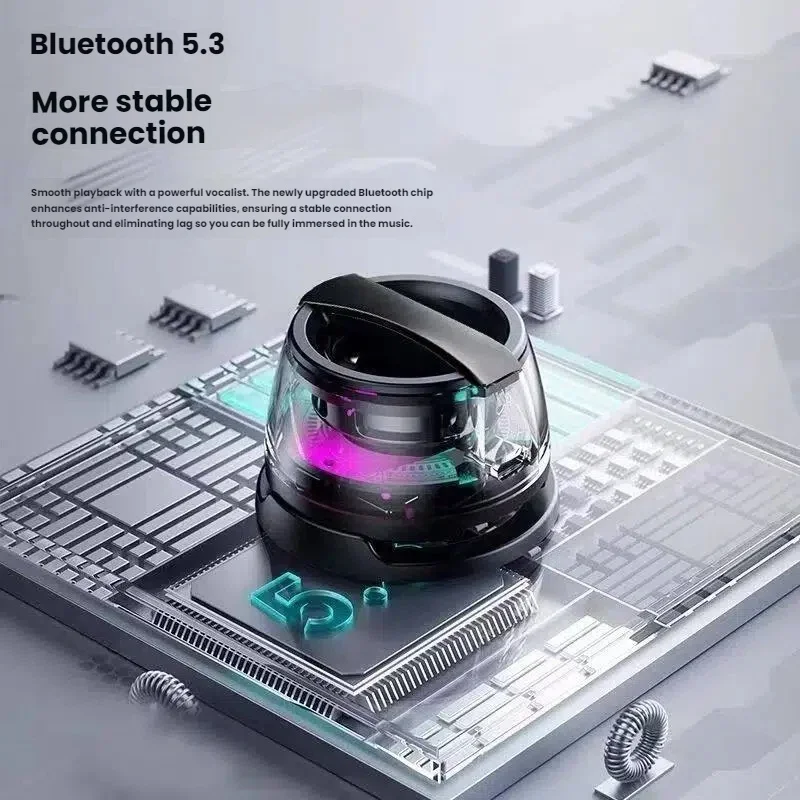 سمّاعات بلوتوث محمولة هيكات G200 RGB الإضاءة مكبر صوت مغناطيسي BT5.3 صندوق صوت صغير 7 ساعات تشغيل حامل هاتف #1