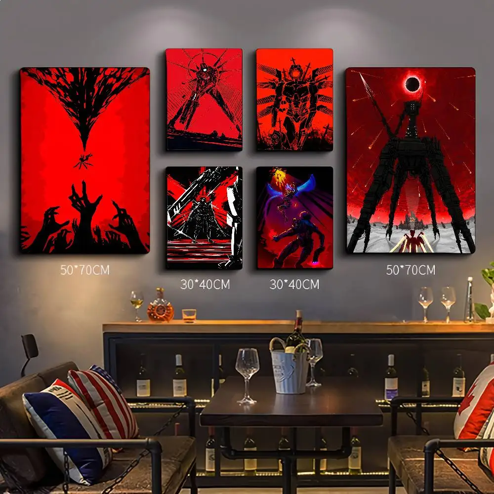 Juego ULTRAKILL DIY cartel adhesivo papel blanco impresiones carteles obra de arte pintura decorativa Vintage