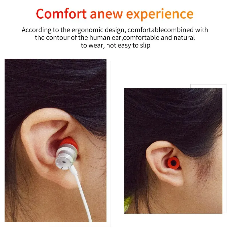 Memory Cotton Earphones Inserted Into The Ear For Sound Insulation And Noise Reduction Slow Return Earmuffs 4 5mm Inner Hole image 2