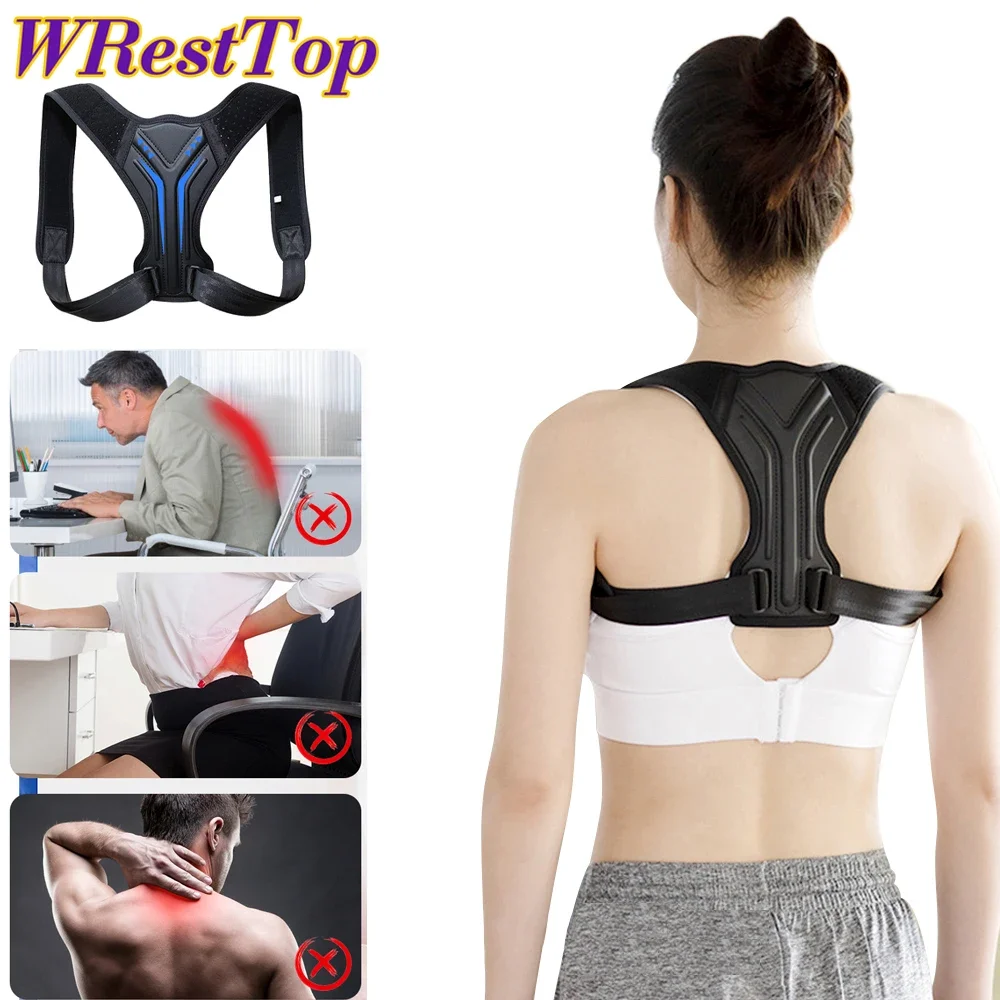 Comfortable Posture Corrector Lumbar Support for Men Women, Upper Back Brace for Clavicle Support, Adjustable Back Straightener