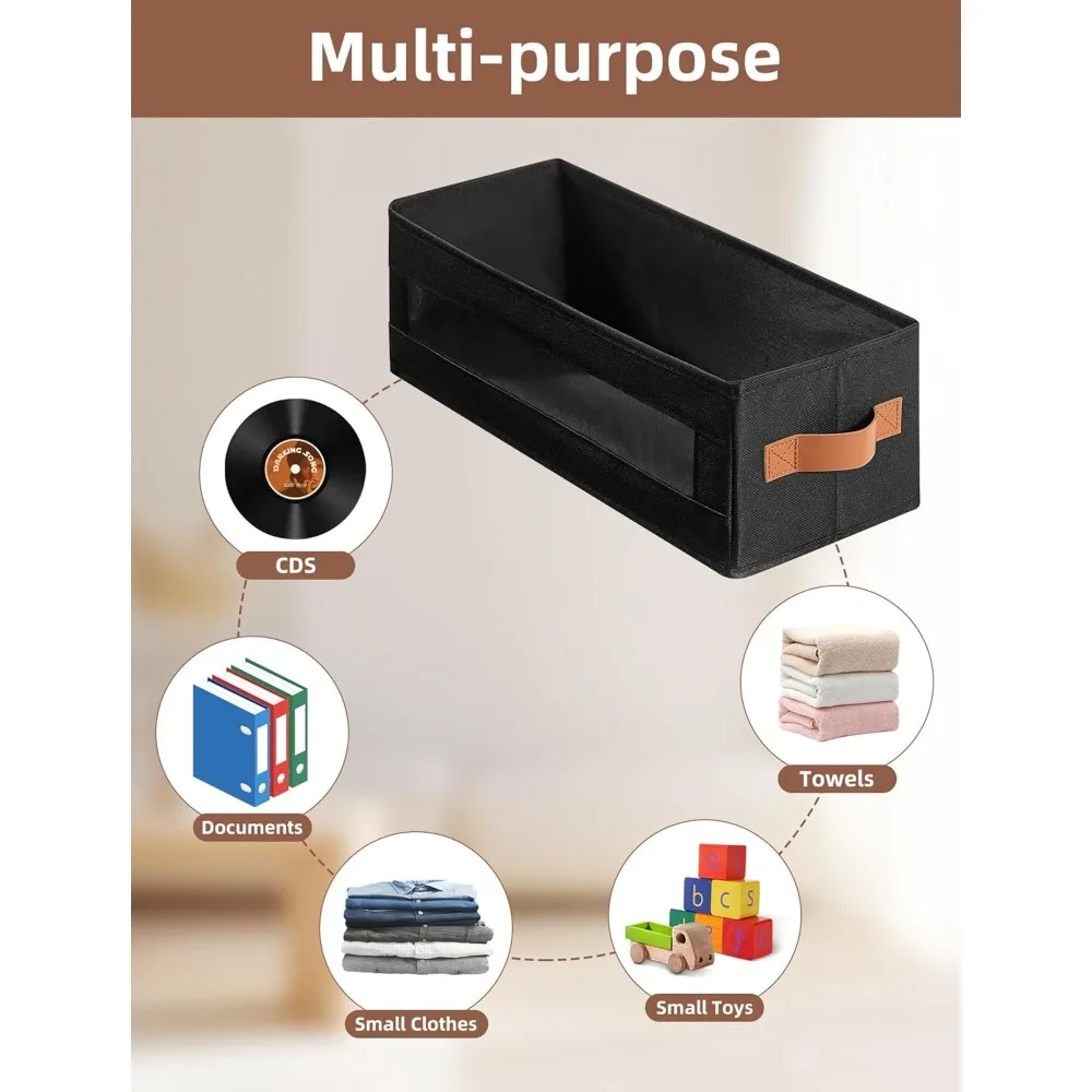 Compact Stackable CD Organizer with Clear Window, Holds 148 CDs, Dustproof & Portable