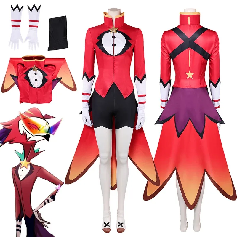 

Helluva Cos Boss Vassago Косплей Фантазия Топ Брюки Перчатки Костюм Маскировка Для Девочек Женщин Взрослый Хэллоуин Карнавальный Костюм Партии