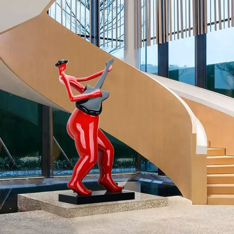 Beautiful woman sculpture crafts hotel lobby living room home decoration