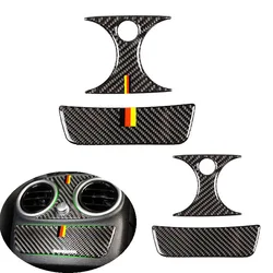 For Mercedes Benz C Class W205 C180 C200 C300 GLC Carbon Fiber Car Center Console Rear Air Condition Air Vent Outlet Cover Trim