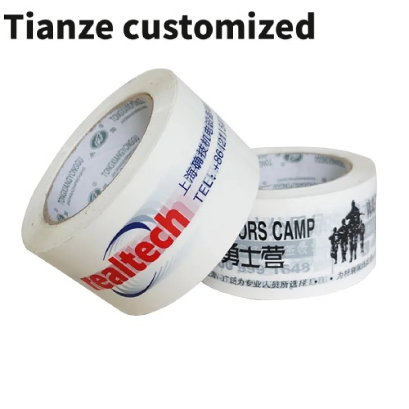 

10 pieces（custom）Carton Box Transparent adhesive packing Tape Rolls Waterproof BOPP acrylic White Packing Tape With Logo P