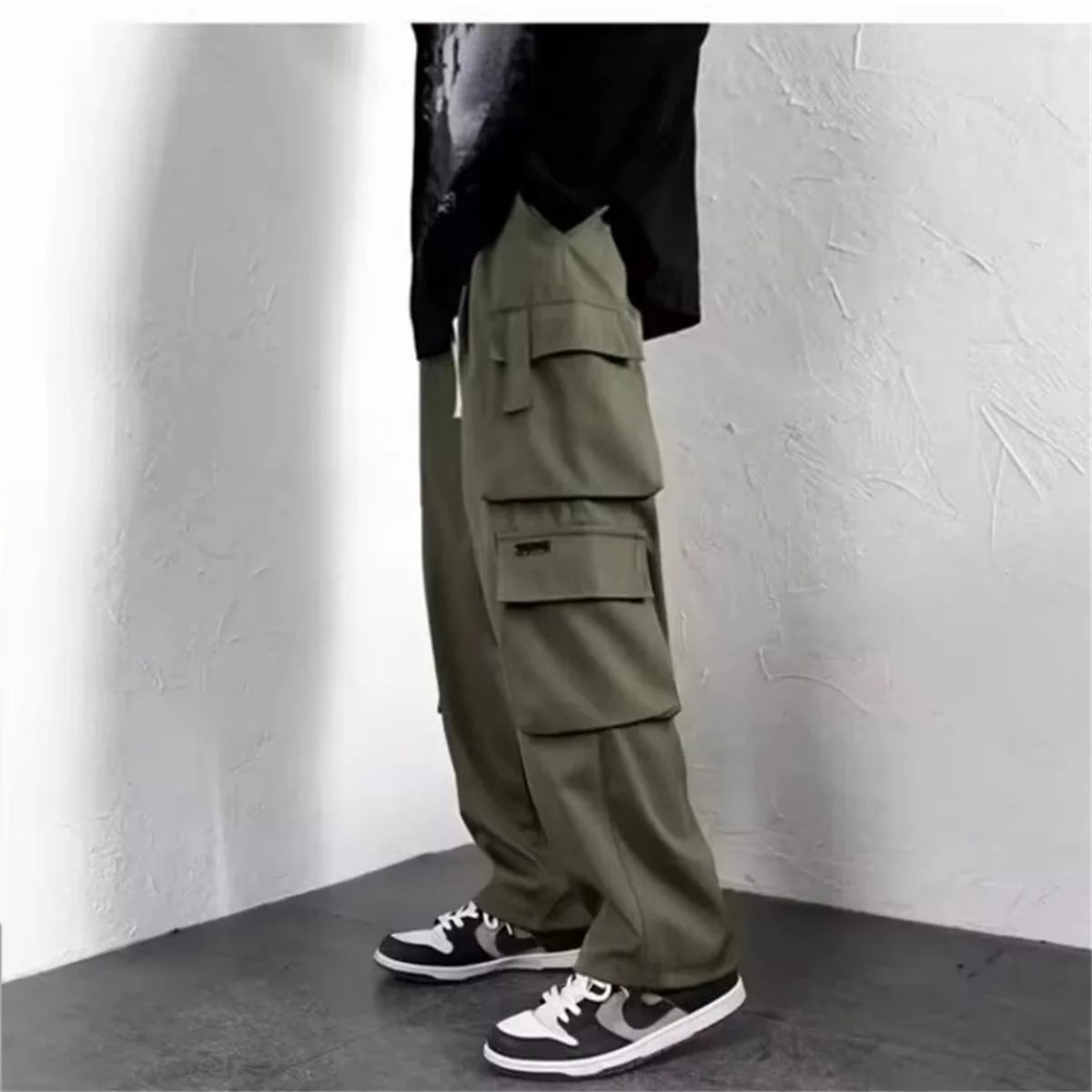 Herren-Jogginghose, Baggy-Hose, Herrenbekleidung, Sportbekleidung, große Größen, Herrenhose, Cargo, Y2k, Trainingsanzug, Jogger, Trainingshose – Detail 4