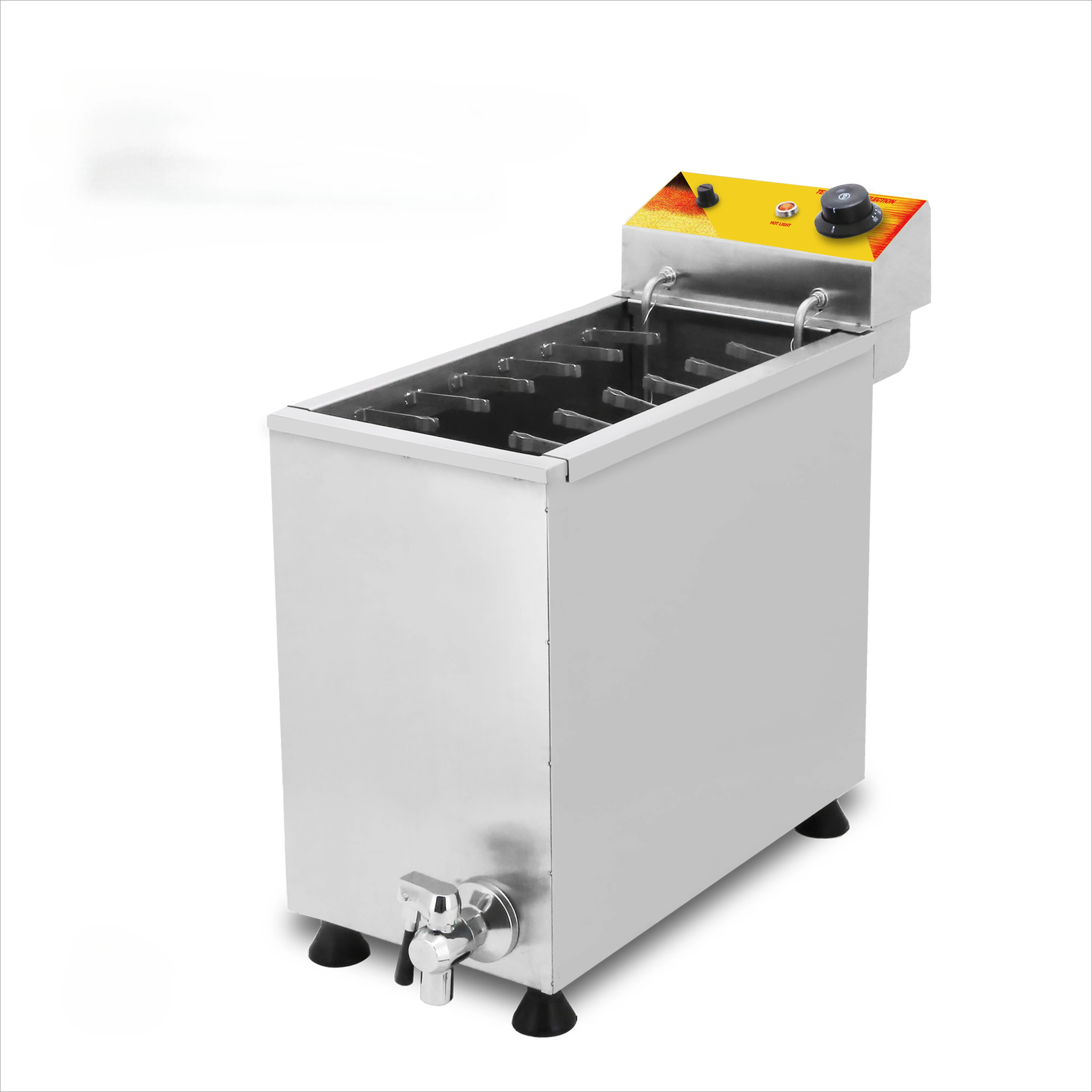 Máquina de fritadeira elétrica de milho profundo, 25L, grande capacidade, para comercial, queijo, cachorro-quente, varas, lanche