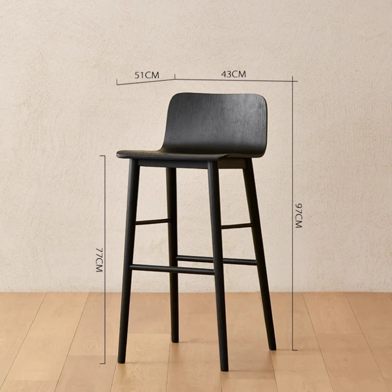 Sedia da bar nordica di design Soggiorno moderno e semplice Sgabelli da bar ergonomici Banchi reception Rilassanti mobili da bar Chaise De