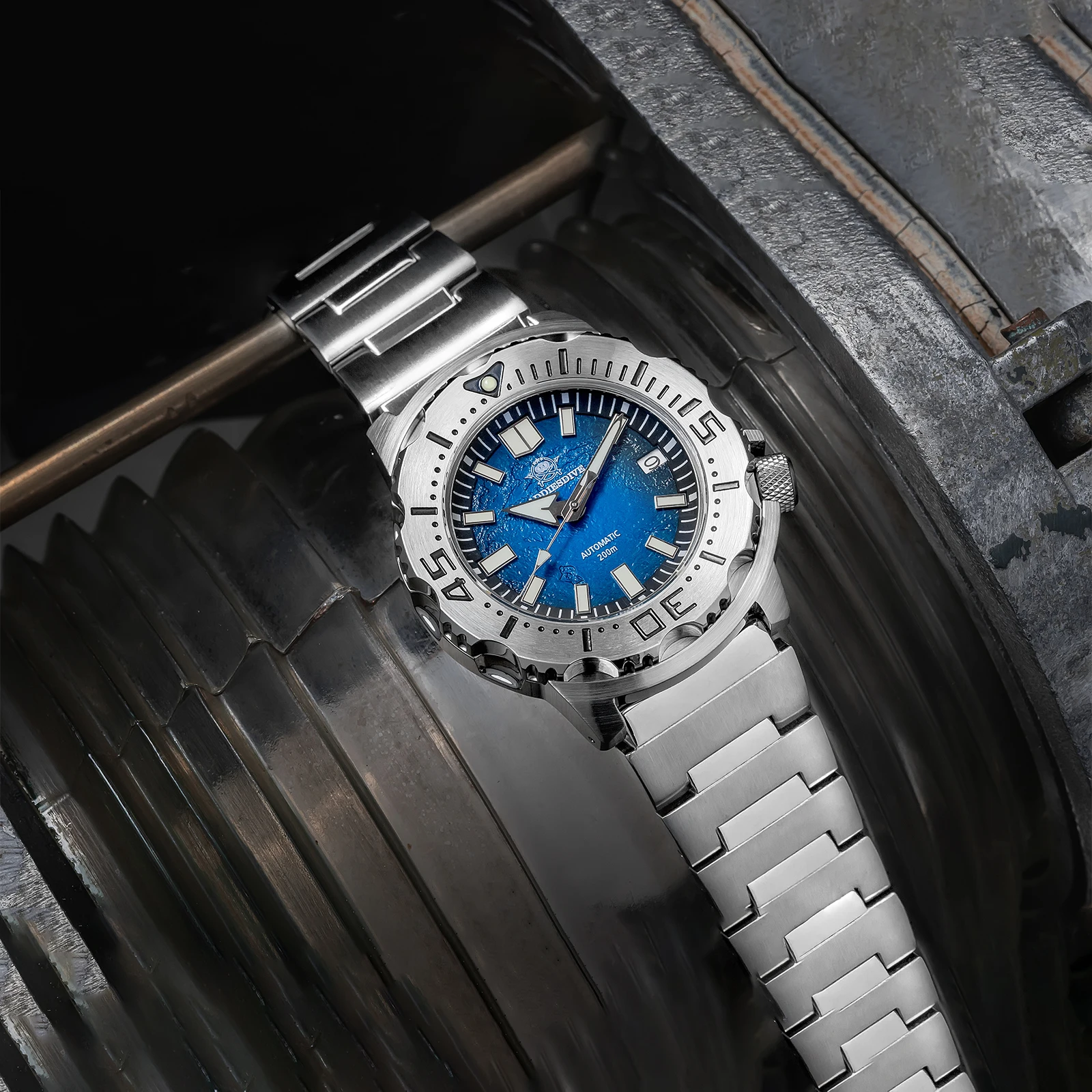 

ADDIESDIVE модные NH35A сапфировые часы для мужчин AD2047 Reloj Hombres водонепроницаемые 200 м автоматические механические часы супер светящиеся