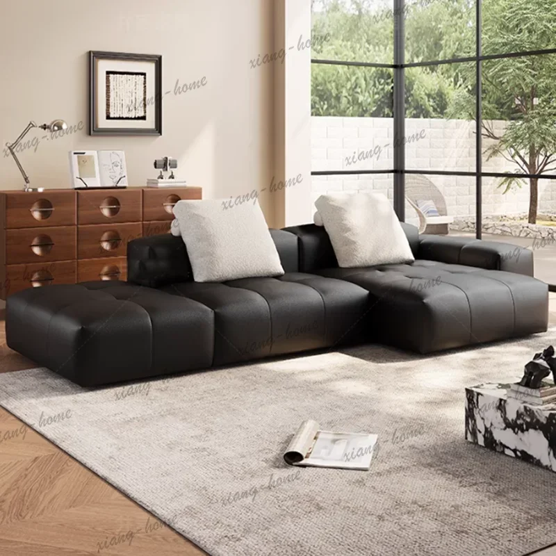 LJY Nordic Leather Compressed Sofa Minimalist Luxury Relax Armchairs Cinema Compressed Sofa Bedrooms Design Moveis Home Furnitur
