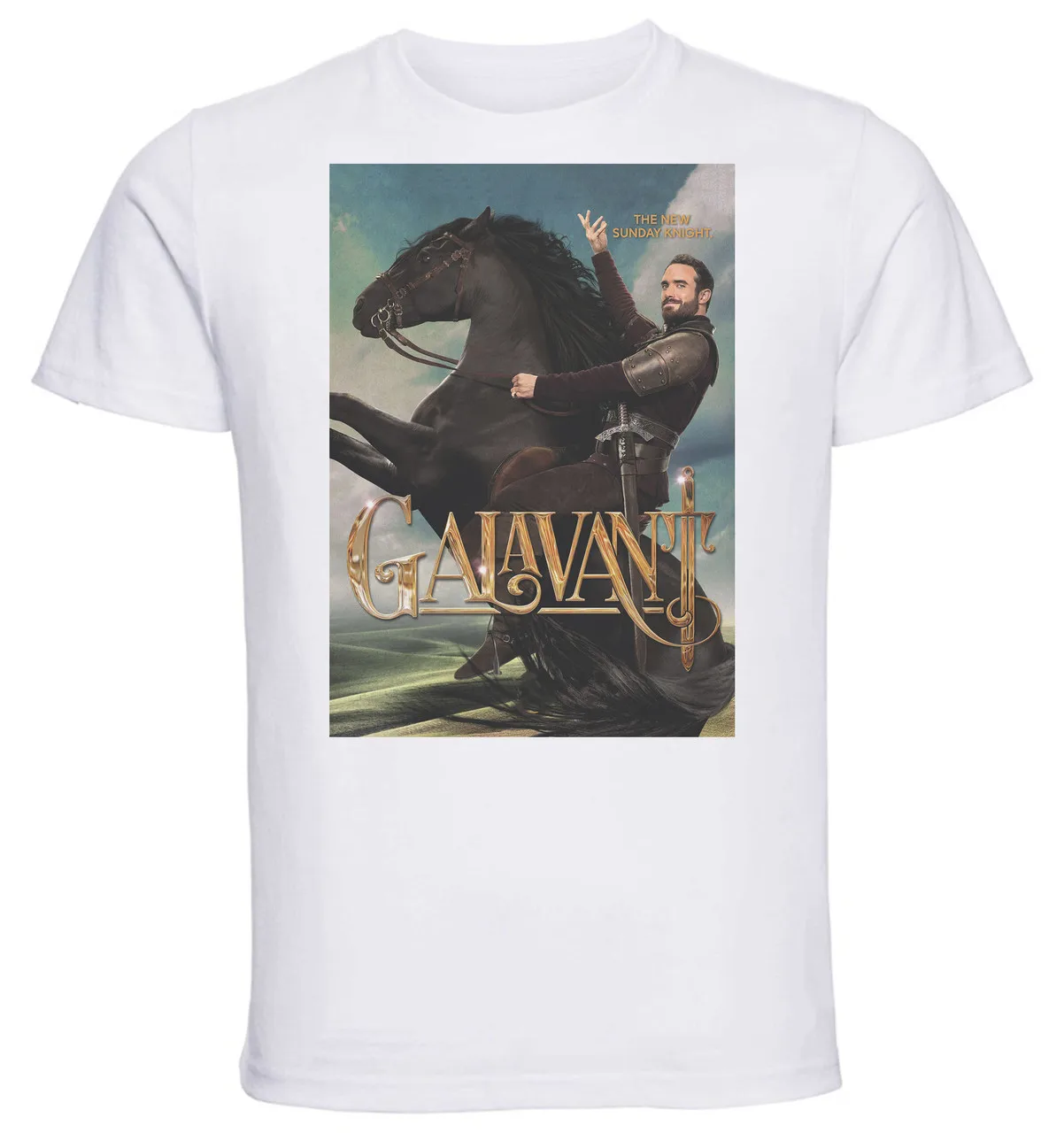 

Футболка унисекс белая Playbill ТВ серия Galavant вариант