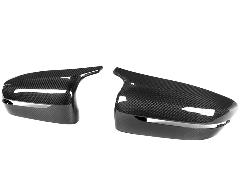 A Pair of High-quality Dry Carbon Fiber Cowhorn Style Rearview Mirror Shells for the 3 Series G20 Body Kit