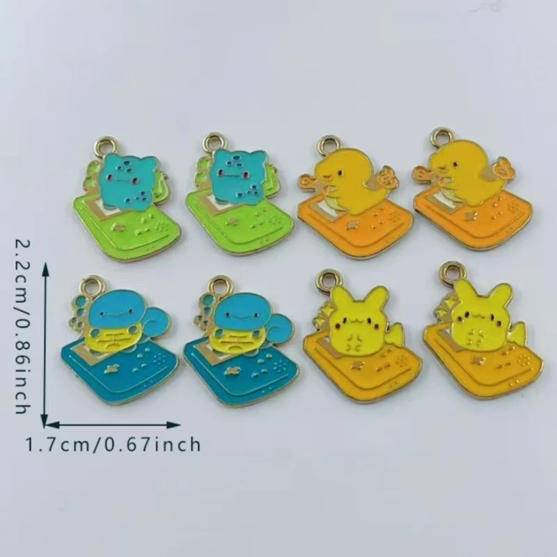 10pcs Cartoon Elf Game Console DIY Accessories Drip Oil Alloy Pendant Earrings Keychain Pendant Accessories Materials image 6