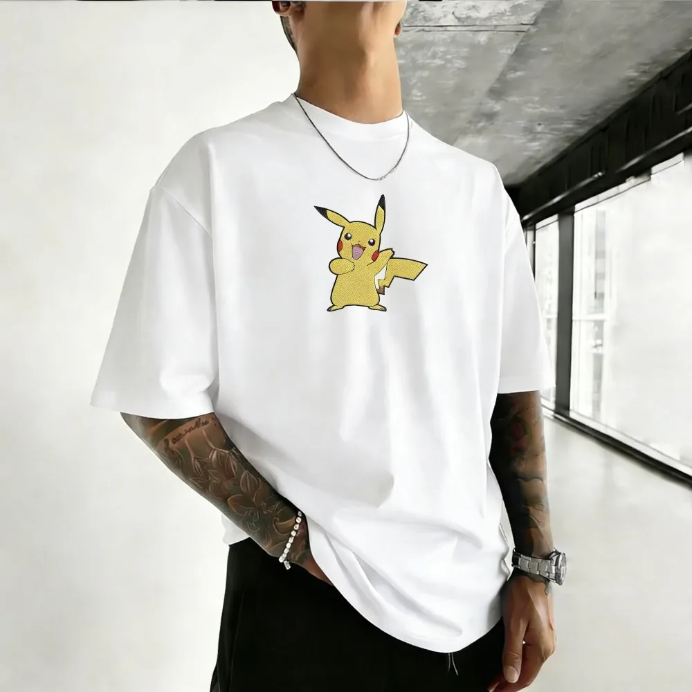 

Oversized Cosplay Costumes Pokémon Pikachu Summer 2026 New Product Harajuku Anime Printed Y2K Hip Hop Casual Unisex T-shirt