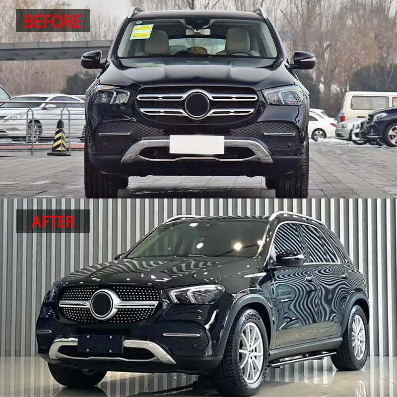 Suitable for 2020-2022 GLE W167 Dynamic Edition Modified Gypsy Star Middle Grid Air Intake Grille Car Grille Mesh Decoration