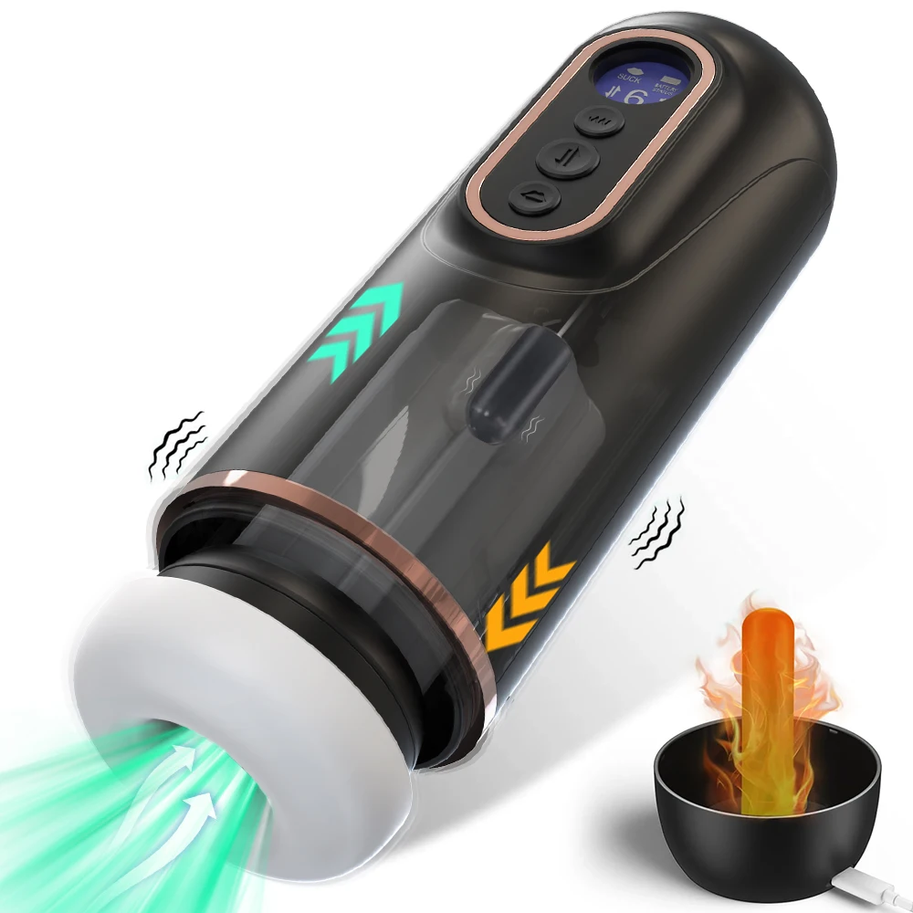 XXOO Automatic Male Masturbator Cup with Thrusting Sucking Vibrating Heatin Sexy Voice Stroker with 3D Realistic Textured Vagina