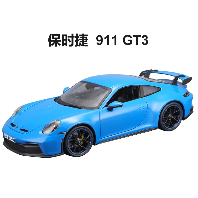 Bburago 1:18 2022 Porsche 911 Gt3 Racing Sports Car Diecast Model Edition Alloy Luxury Vehicle Collection Model Toys Kid Gifts