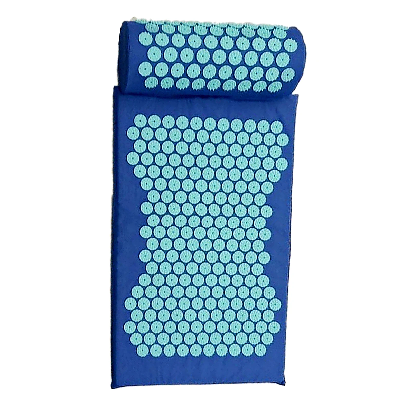 ブルーマッサージクッション、指圧マットと枕セット、ストレス解 - Acupressure Mat Set のレビューと価格