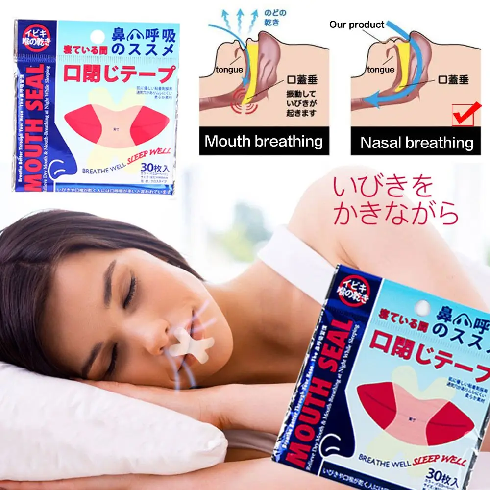 30Pcs Sleep Strips Advanced Gentle Mouth Tape for Better Nose Breathing Improved Nighttime Sleeping Less Mouth Breathing