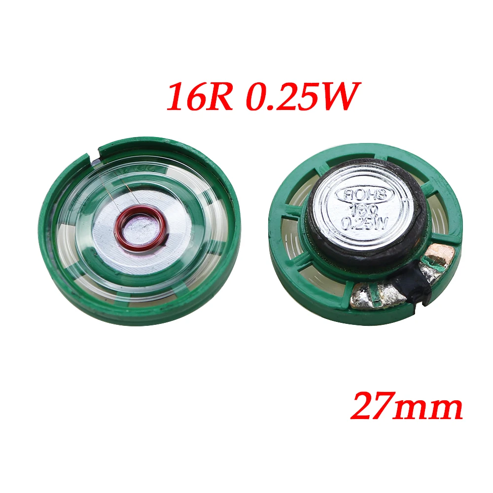 1PCS 16 Ohm 0.25W 0.5W 16 Ohm External Magnetic Doorbell Toy Speaker 16R Diameter 21mm 23mm 27mm 29mm 36mm 40mm