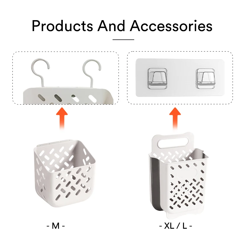 Cozinha Armazenamento Organizador Cesta com Alça, Home Folding, Cesta de lavanderia portátil colorida, Fácil de dobrar