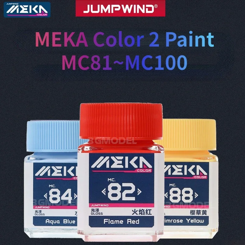 JUMPWIND 18ml MC81~MC100 Oil-based Paint MEKA Color 2 Pigment Model Painting Tools for Model Buidling Coloring Tools Hobby DIY