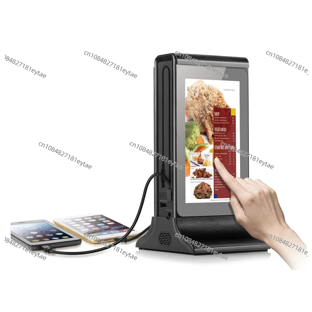 FYD-835S New Wireless Mobile Charger Restaurant Charging Station Table Digital Advertising Menu Powerbank Holder Menu Power Bank