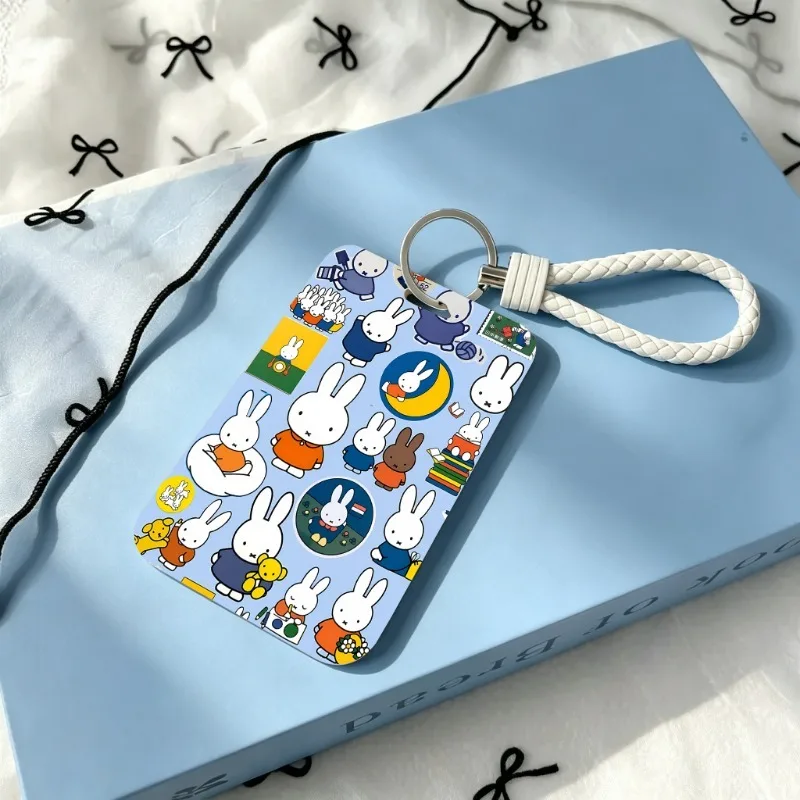 Miffy Cute Keychain Hang Tag Cartoon and Anime Derivative Merchandise Keychains Luggage Label Key Ornament Bags Decoration Gifts