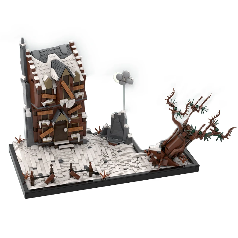 

MOC Building Blocks Shack Bottom Scenery Model DIY Assembled Bricks Magic Film Architecture Collection Xmas Toys Gifts 451PCS