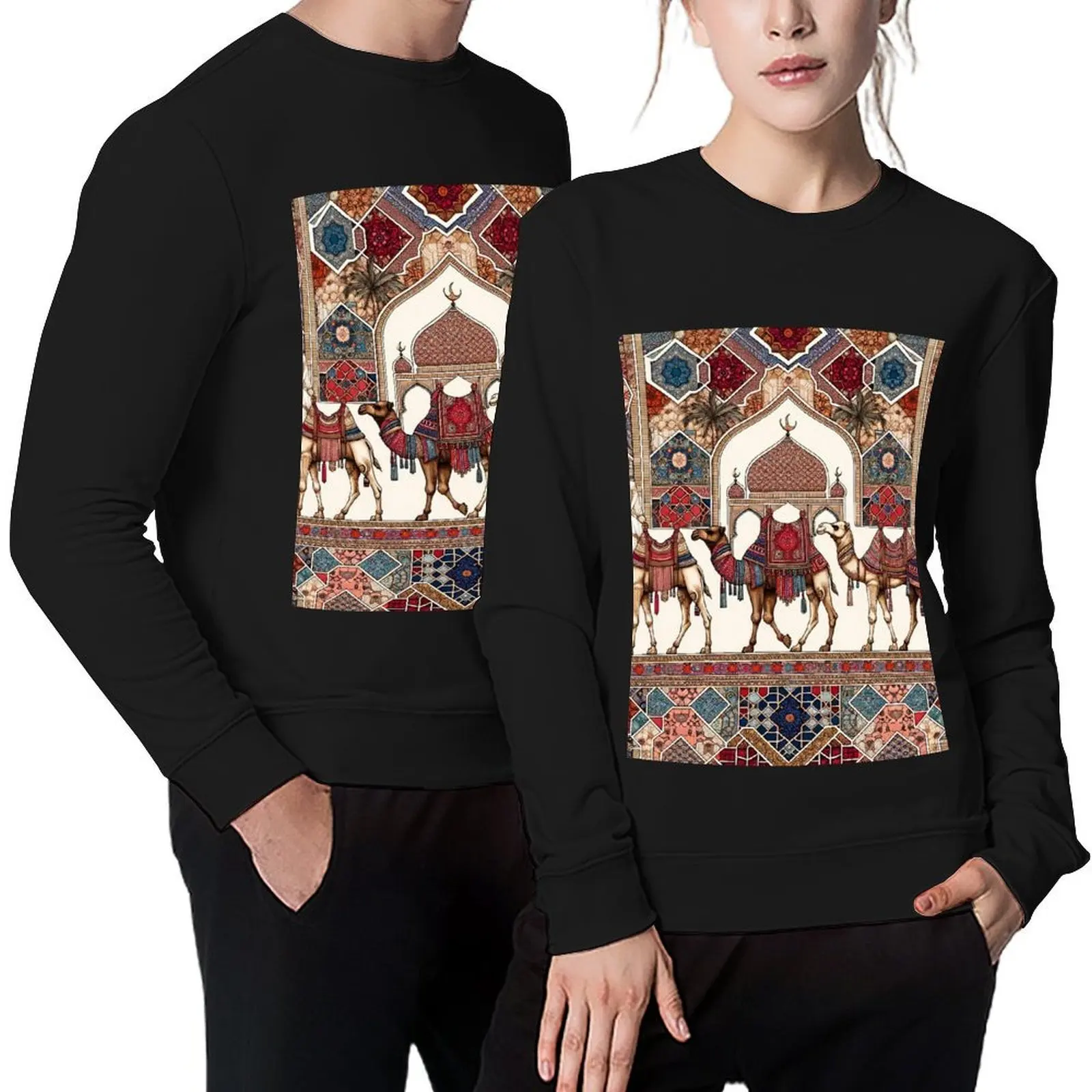 

Elegant Arabic Pattern Design - Cultural Art Print Pullover tracksuit men blouse anime clothes hoody