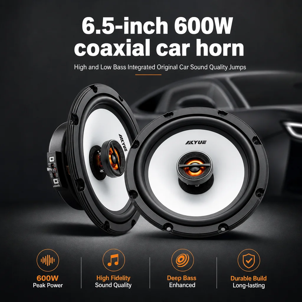 2pcs 6.5 Inch HiFi Car Subwoofer 600W Multimedia Mid Bass Stereo Car Coaxial Speakers 4 Ohm For Home DIY Car Audio Modification