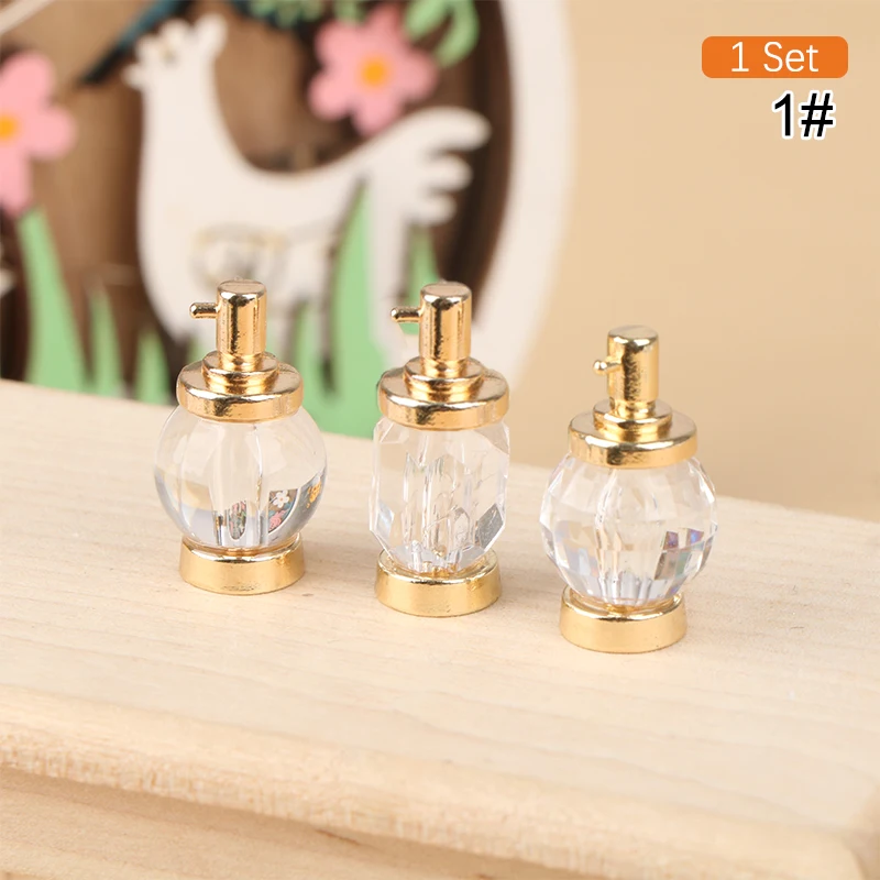 3 pçs 1:12 casa de bonecas em miniatura perfume modelo quarto banho decoração brinquedo cena boneca casa decoração acessórios