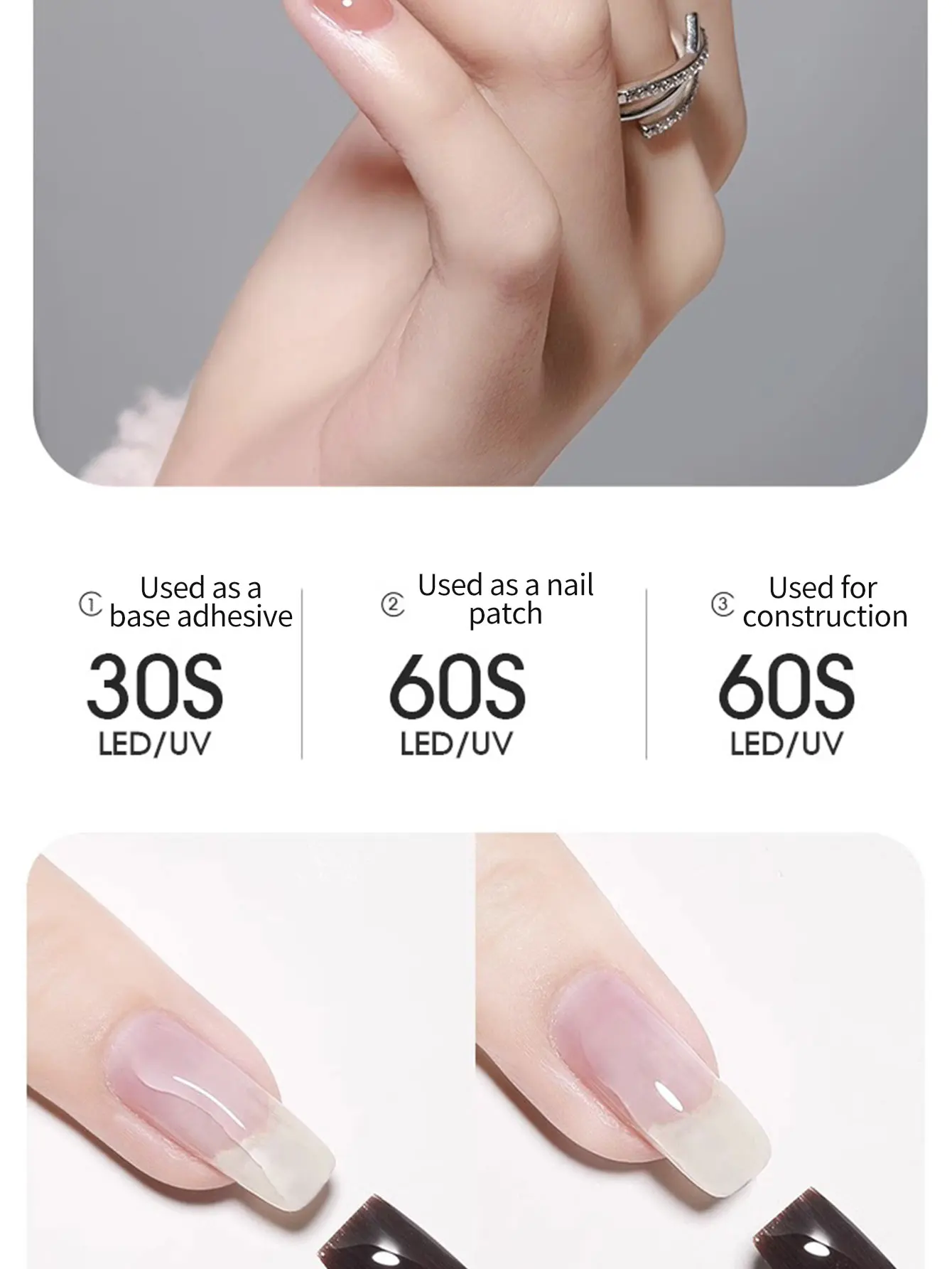 8g/20g Nail Salon Special Japanese-style Gel Polish Reinforcement Gel Suitable For ExtendingBottom Building Leveling And Sealing