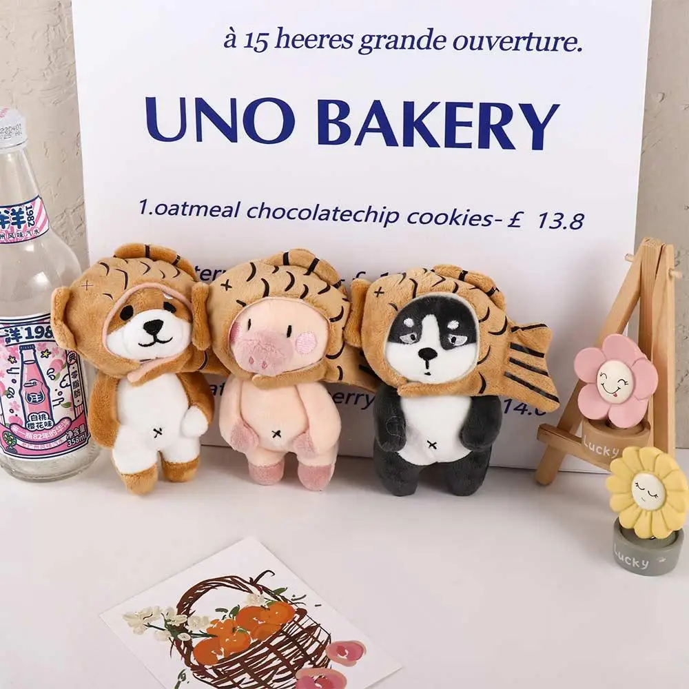 Porte-clés pendentif Shiba-Inu avec tête Taiyaki, décoration de sac à dos, cadeau pour enfant, breloque pour sac