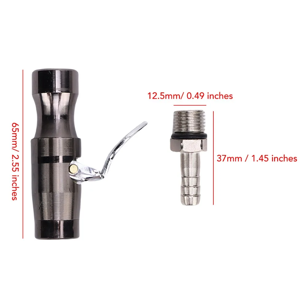 4PCs 1/4in FNPT Locking Air Chuck 300 PSI Anti-Rust Closed Flow Chuck Universal Brass Tire Chuck
