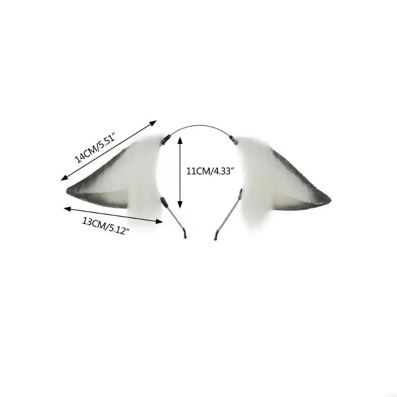 N5KB Girls Anime Party Sheep Ear forma ouvido cabeça para a cabeça Pluxus Cosplay Caractere