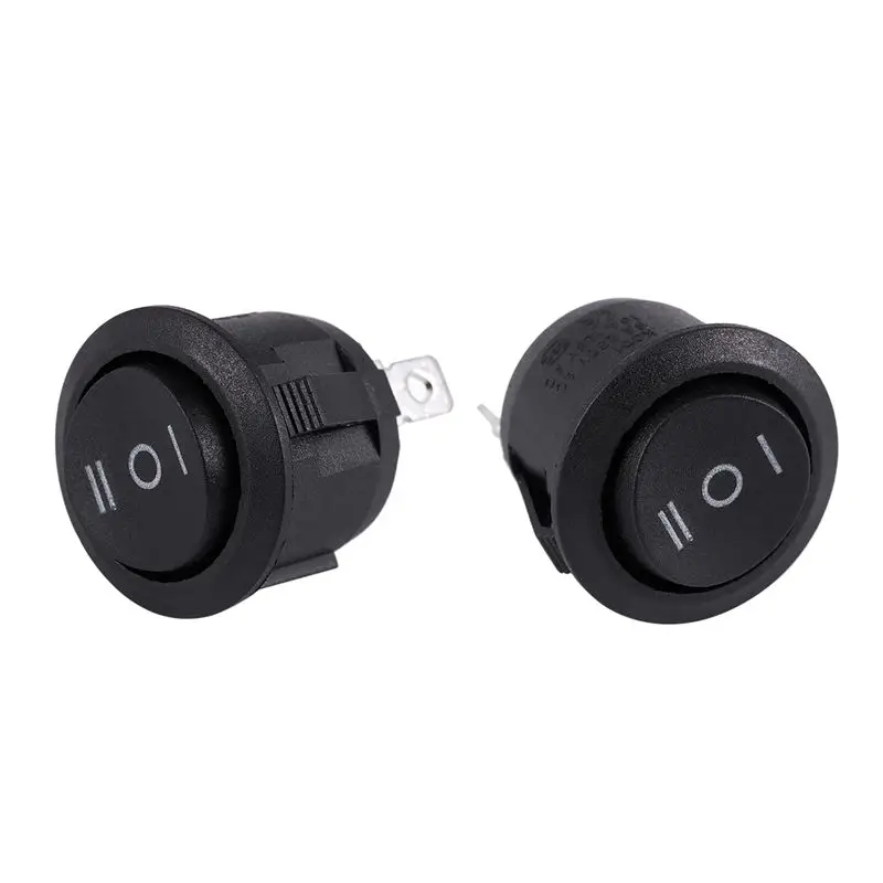 A33T-8 X AC 6A/250V 10A/125V 3 Pin SPDT ON/OFF/ON 3 Position Round Boat Rocker Switch